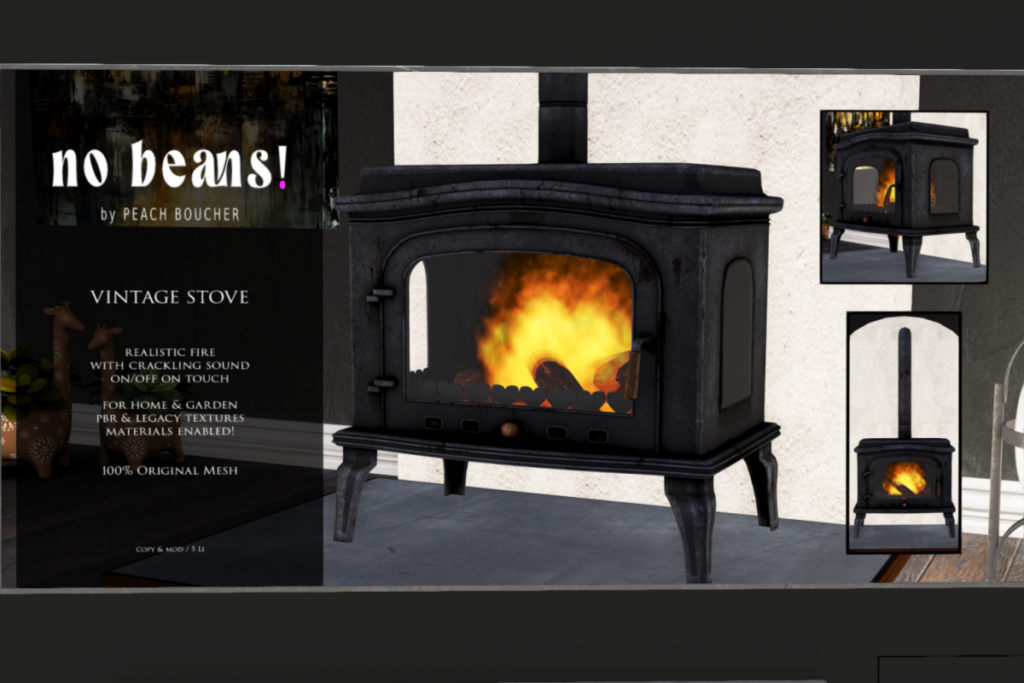 Vintage Stove, L$245