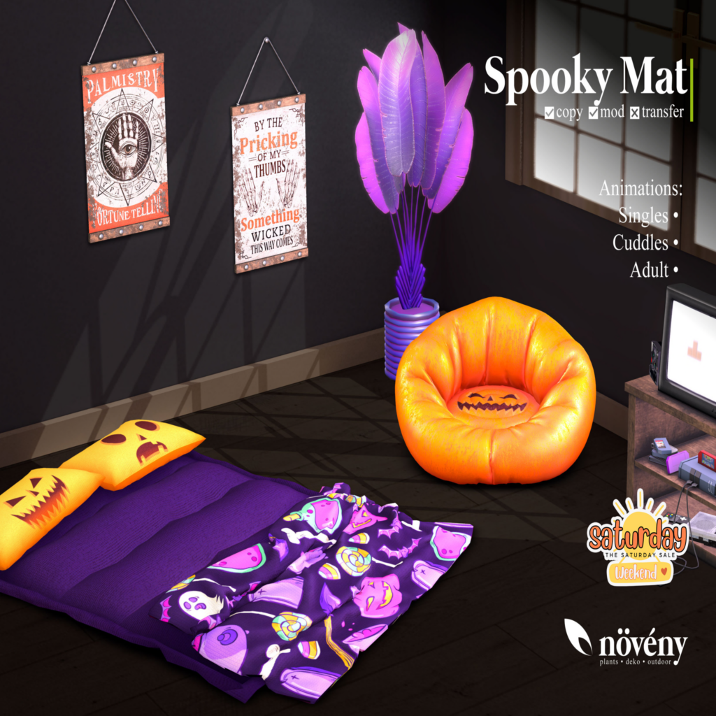 Spooky Mat 	&lt;a href=&quot;http://maps.secondlife.com/secondlife/BigBang/128/192/1501&quot; target=&quot;_blank&quot;&gt;Teleport&lt;/a&gt;
