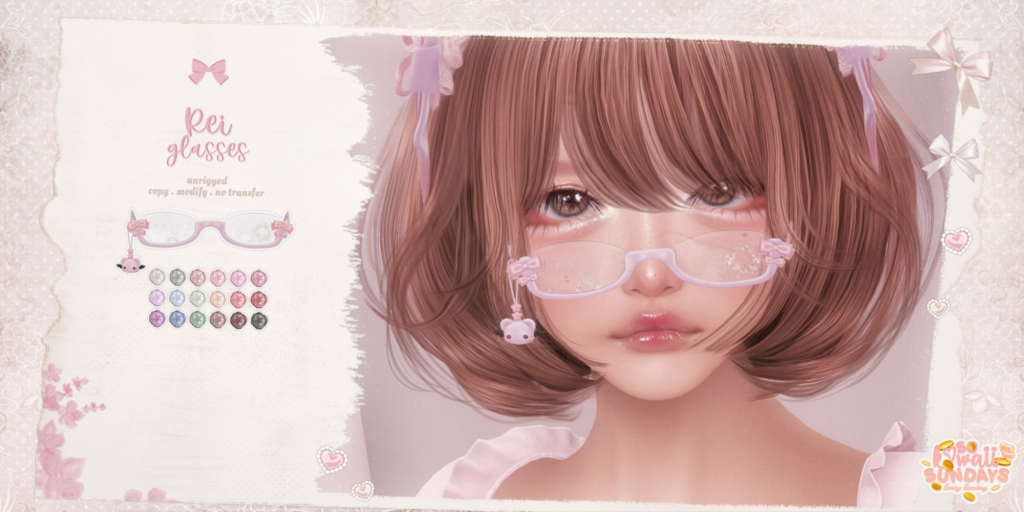 Rei Glasses	&lt;a href=&quot;http://maps.secondlife.com/secondlife/Tomoeda/127/172/27&quot; target=&quot;_blank&quot;&gt;Teleport&lt;/a&gt;