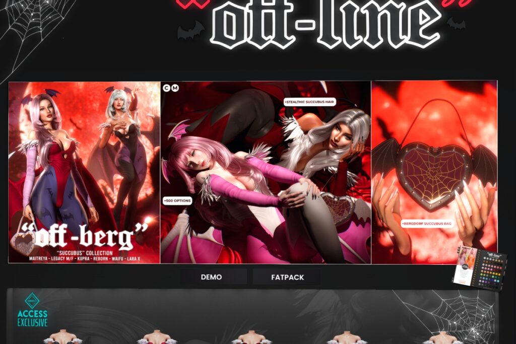 Succubus Collection Outfit - Inithium/Legacy/Maitreya/Reborn/+mods, L$699 each/L$1899 FP