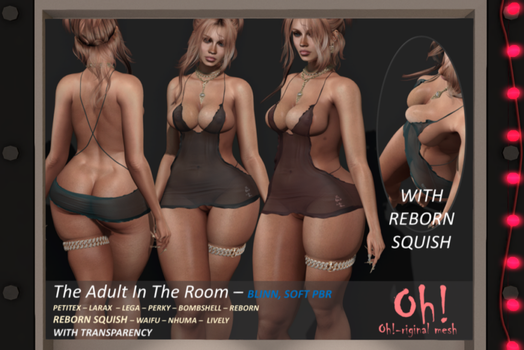 The Adult In The Room Dress - Legacy/MaitreyaX/Nhumana/Reborn/+mods, L$699 each/L$1999 FP