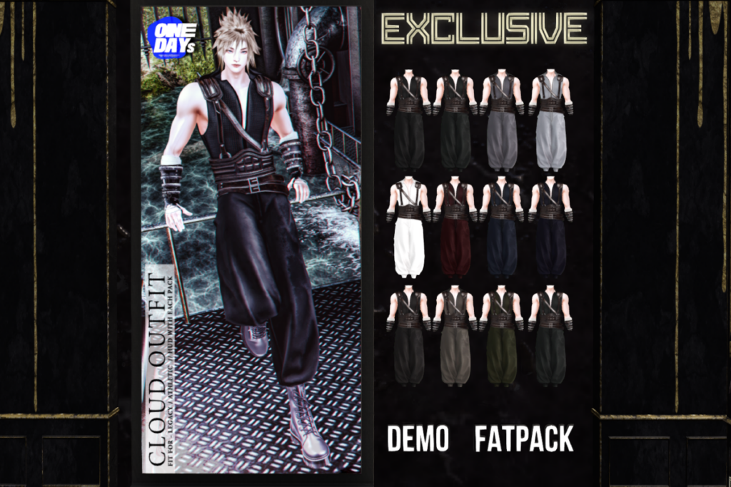 Cloud Outfit - Legacy/+mods, L$350 each/L$1500 FP