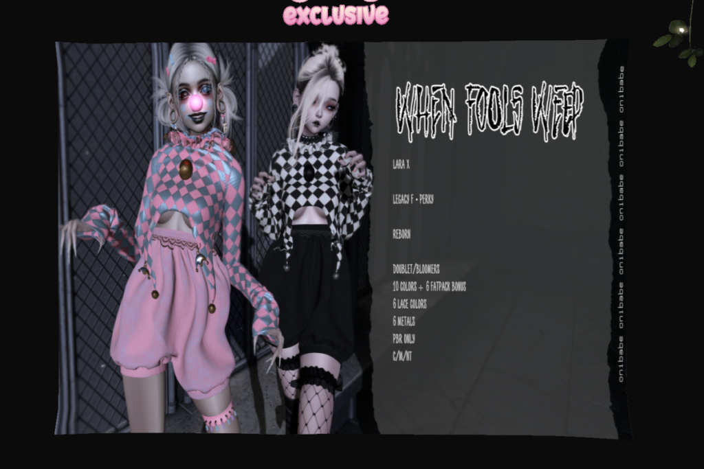 When Fools Weep Set - Legacy/MaitreyaX/Reborn/+mods, L$349 each/L$1899 FP