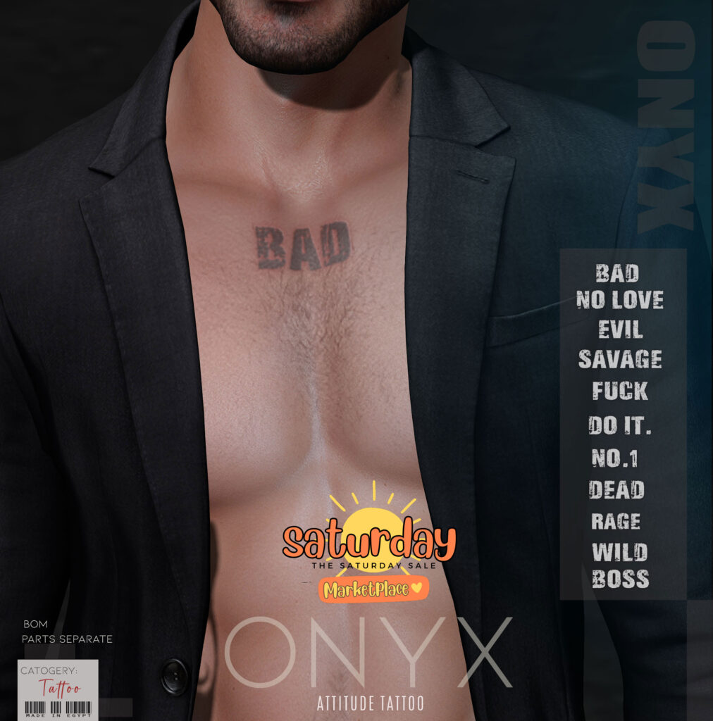 Attitude Tattoo - BOM	&lt;a href=&quot;https://tinyurl.com/3bs8avef&quot; target=&quot;_blank&quot;&gt;Marketplace Link&lt;/a&gt;