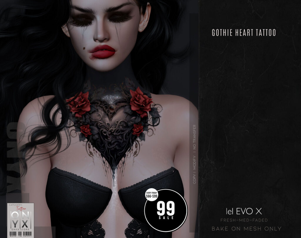 Gothie Heart Tattoo - BOM/EvoX	&lt;a href=&quot;http://maps.secondlife.com/secondlife/Fallen%20Angel/114/113/22&quot; target=&quot;_blank&quot;&gt;Teleport&lt;/a&gt;
