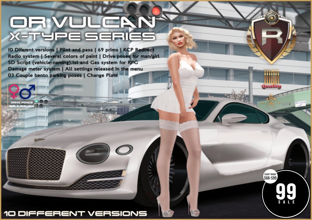 Vulcan X-Type Series Vehicle	&lt;a href=&quot;http://maps.secondlife.com/secondlife/Rox%20Anar/108/109/4024&quot; target=&quot;_blank&quot;&gt;Teleport&lt;/a&gt;