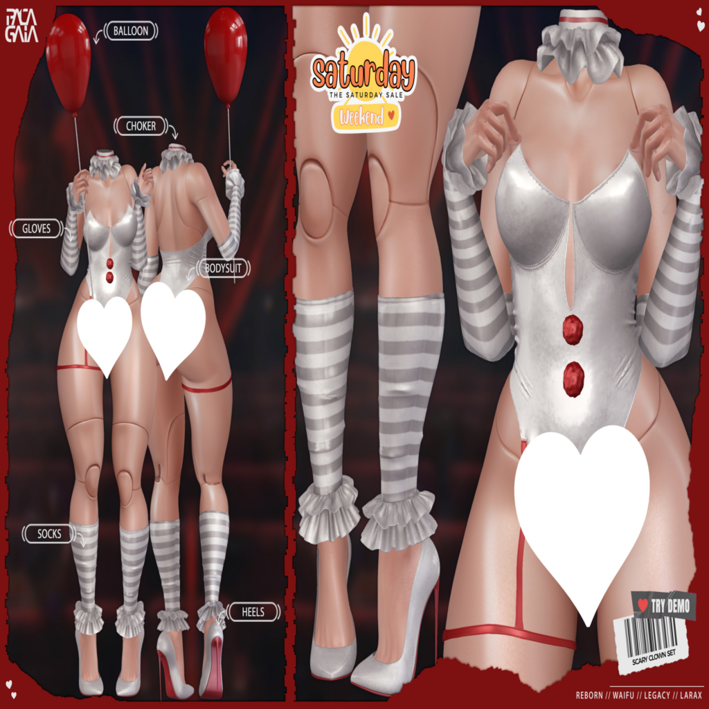 Scary Clown Set - Legacy/MaitreyaX/Reborn/+mods	&lt;a href=&quot;http://maps.secondlife.com/secondlife/INCUBI/173/141/3082&quot; target=&quot;_blank&quot;&gt;Teleport&lt;/a&gt;
