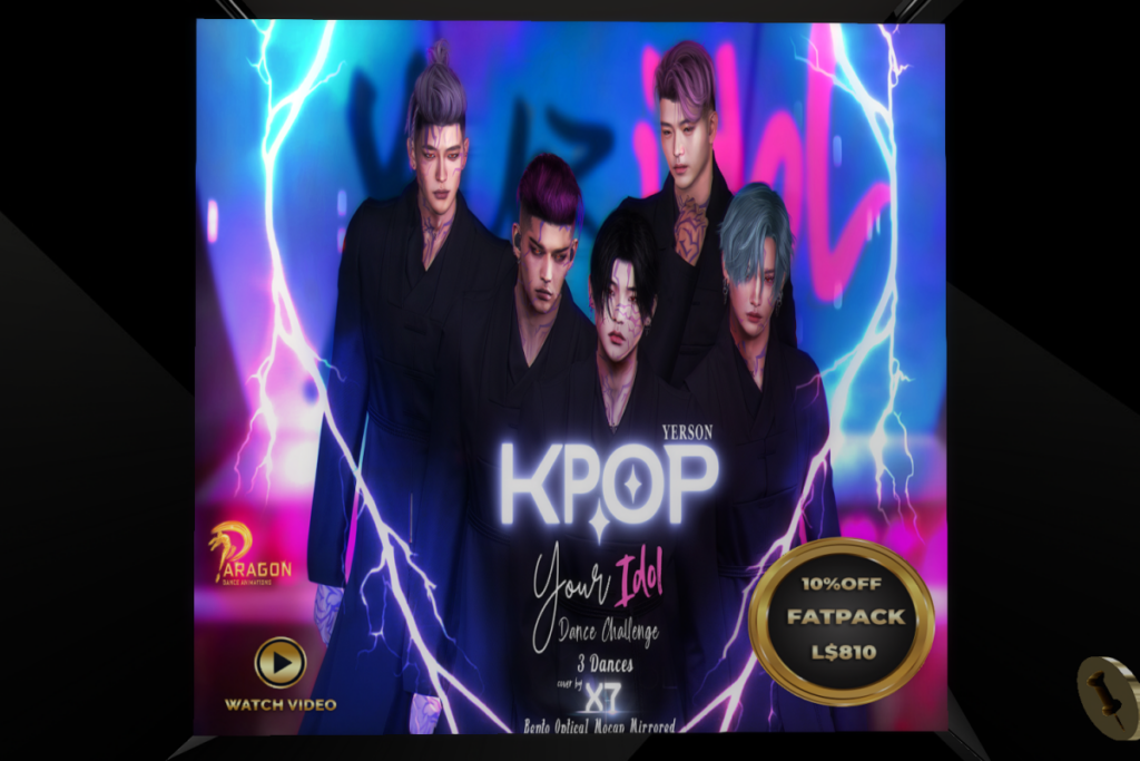 K-Pop Your Idol Dance Challenge, L$300 each/L$810 FP