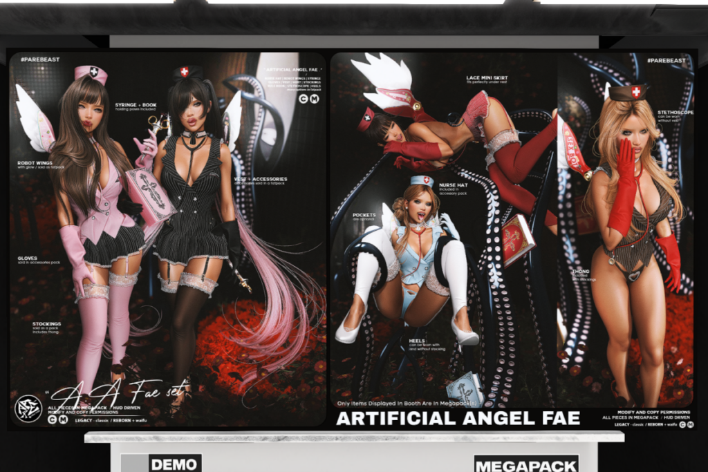 Artificial Angel Fae Set - Legacy/Reborn/+mods, L$249-L$645 each/L$3199 FP