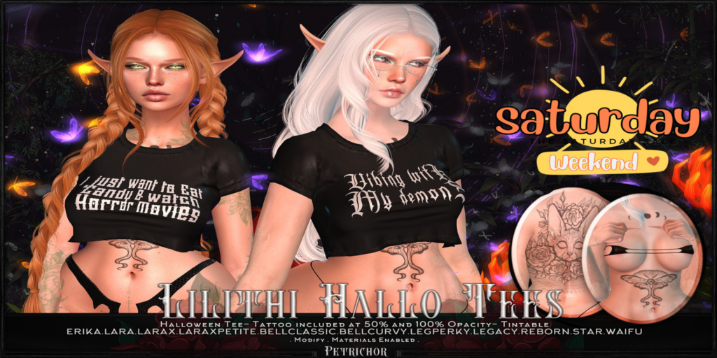 Lilith Hallo Tees - Erika/GenX/Legacy/MaitreyaX/Reborn/Star/+mods	&lt;a href=&quot;http://maps.secondlife.com/secondlife/Lune/131/127/1515&quot; target=&quot;_blank&quot;&gt;Teleport&lt;/a&gt;