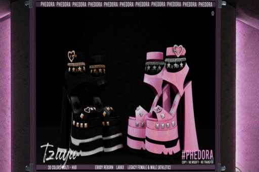 Tzuyu Platforms - Legacy M+F/MaitreyaX/Reborn, L$399 each/L$599 FP