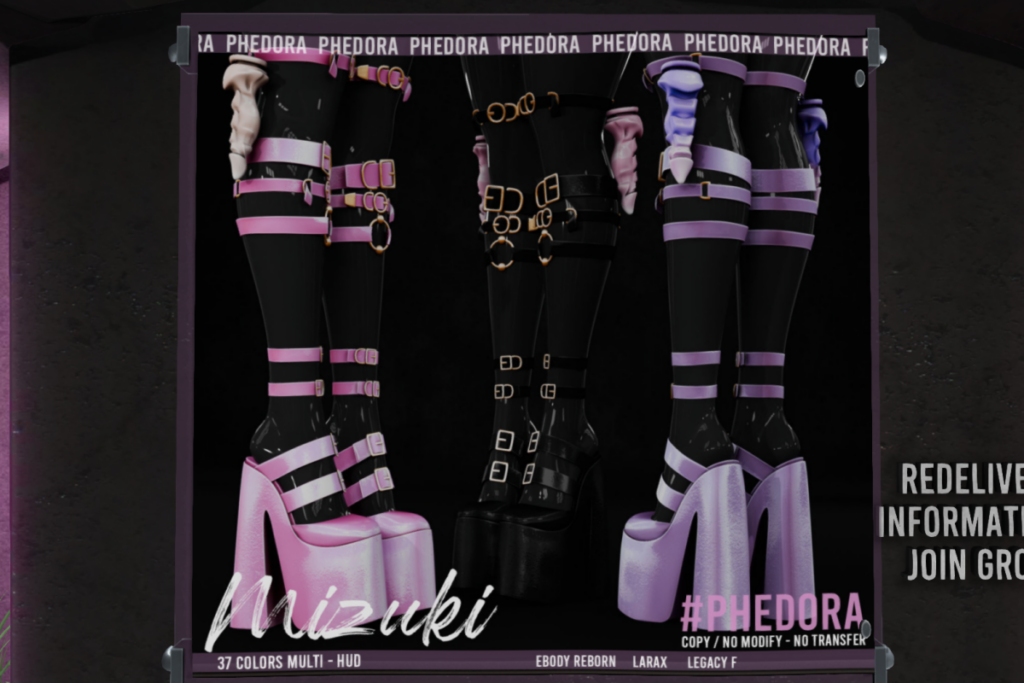 Mizuki Heels - Legacy/MaitreyaX/Reborn, L$399 each/L$799 FP