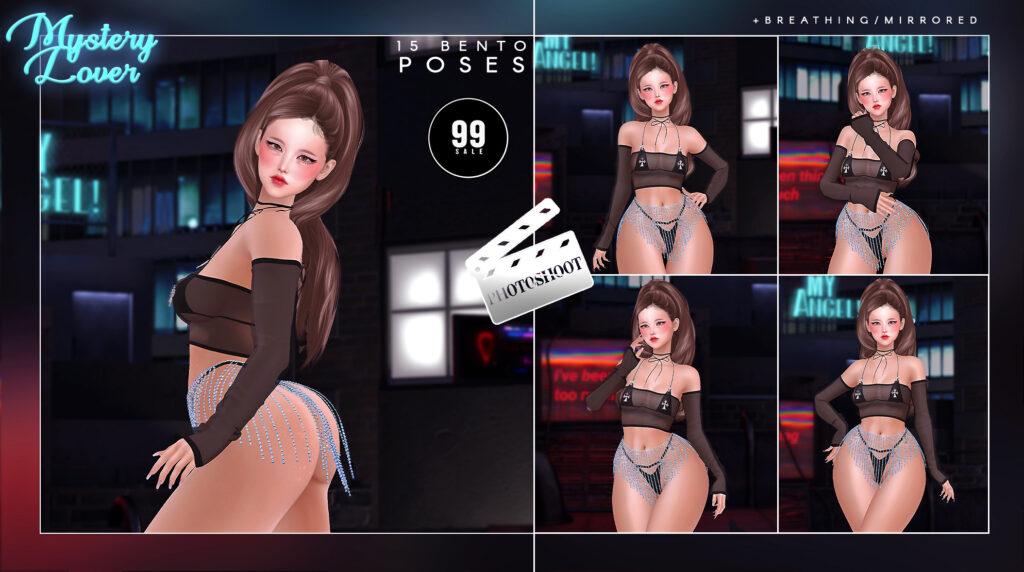Mystery Lover Poses	&lt;a href=&quot;http://maps.secondlife.com/secondlife/VELOUR/200/203/1965&quot; target=&quot;_blank&quot;&gt;Teleport&lt;/a&gt;