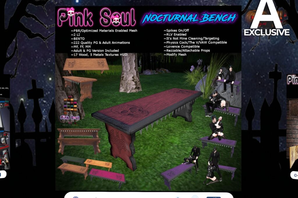 Nocturnal Bench, L$500 FP