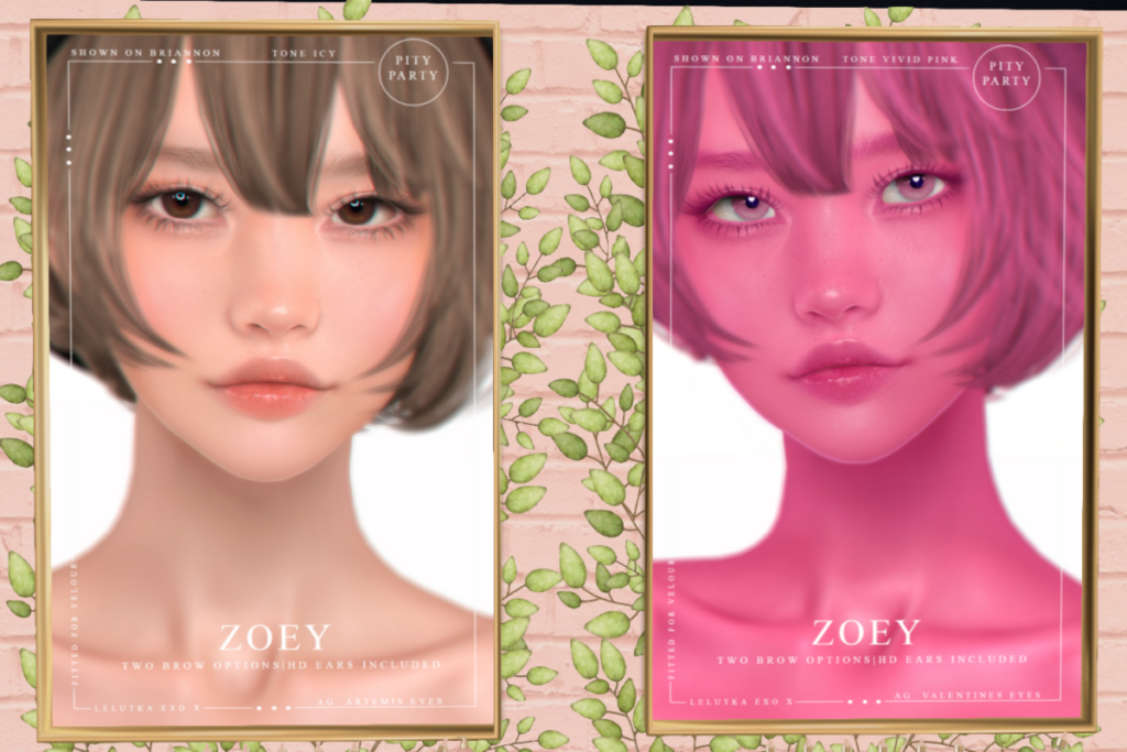 Zoe Skin - EvoX, L$799 each/L$1750 each FP | Zoe Shape - EvoX Briannon/Reborn, L$350