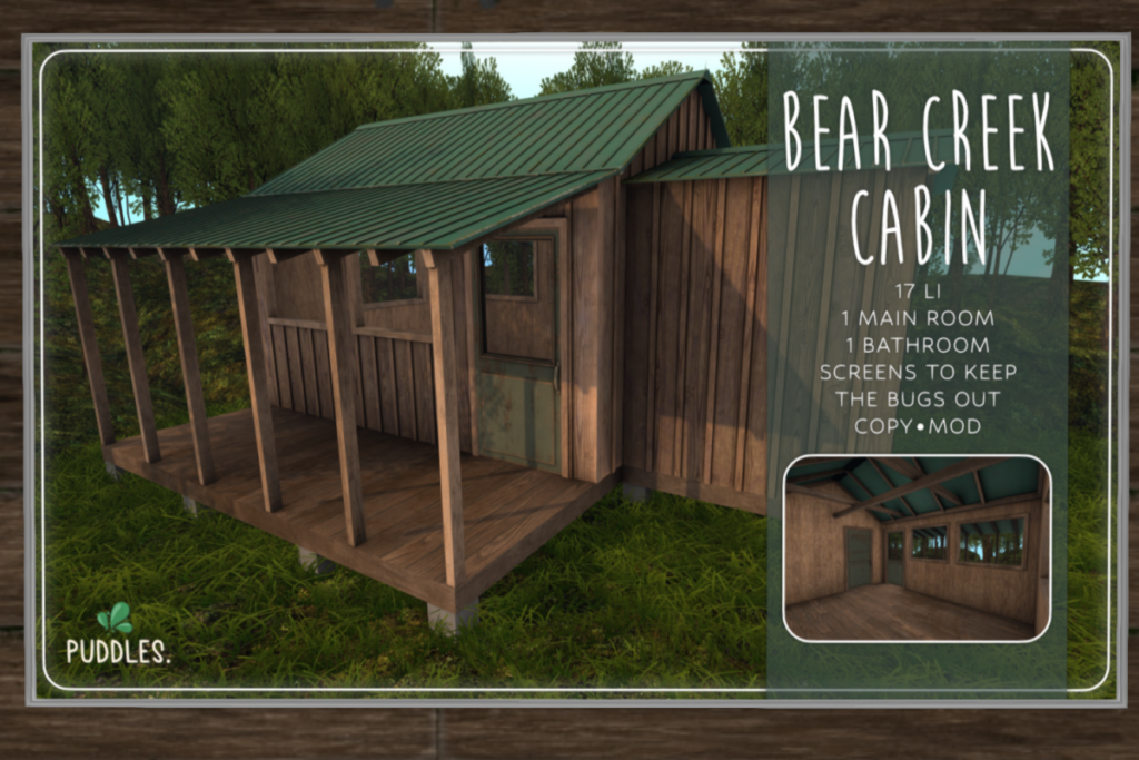 Bear Creek Cabin, L$300