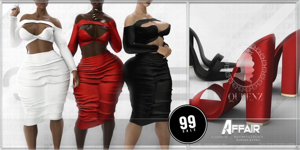 Affair Dress &amp; Heels - Inithium/Legacy/Maitreya/Reborn	&lt;a href=&quot;https://maps.secondlife.com/secondlife/QUEENZ/110/117/25&quot; target=&quot;_blank&quot;&gt;Teleport&lt;/a&gt;