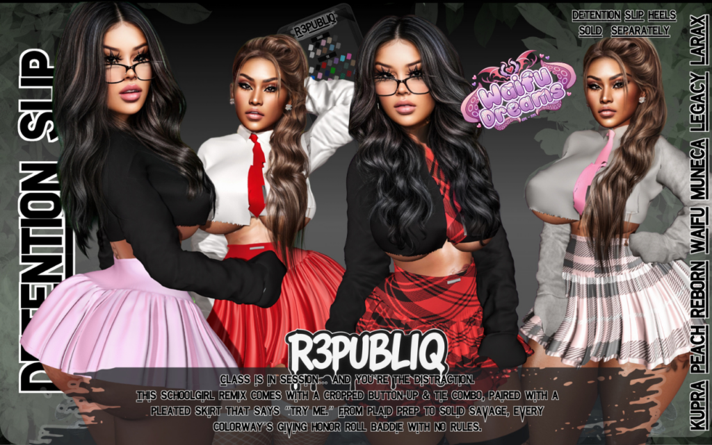Detention Slip Set - Inithium/Legacy/MaitreyaX/Muneca/Reborn/Peach/+mods