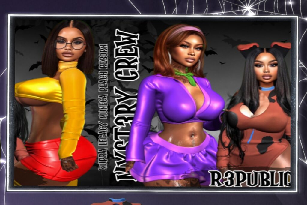 Myst3ry Crew Costumes - Inithium/Legacy/Peach/Reborn/Yentements, L$400 each