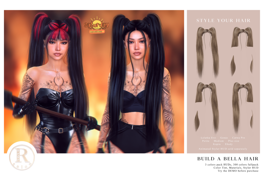 Build A Bella Hair - Catwa/Evo/Genus/Inithium/Reborn	&lt;a href=&quot;https://tinyurl.com/y58hvddt&quot; target=&quot;_blank&quot;&gt;Marketplace Link&lt;/a&gt;