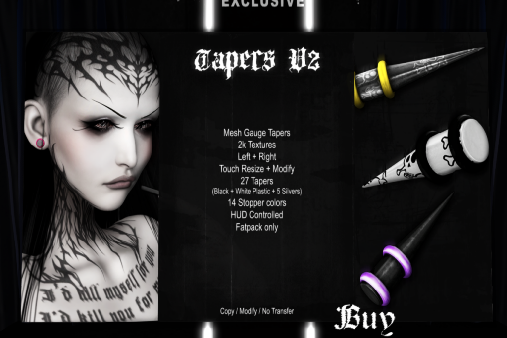 Tapers v2 Plugs - Fits Not Listed, L$299