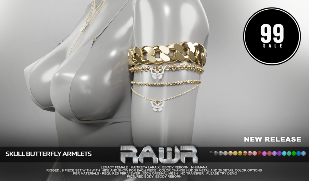 Skull Butterfly Armlets - Legacy/MaitreyaX/Nhumana/Reborn	&lt;a href=&quot;http://maps.secondlife.com/secondlife/RAWR/62/141/21&quot; target=&quot;_blank&quot;&gt;Teleport&lt;/a&gt;