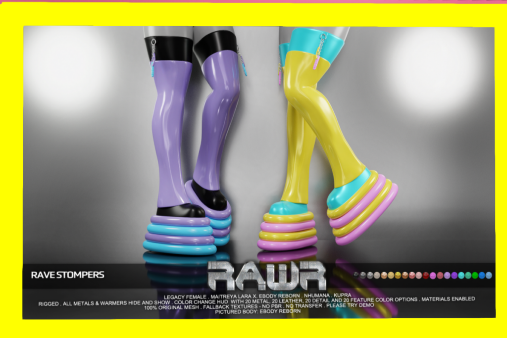 Rave Stompers - INithium/Legacy/MaitreyaX/Nhumana/Reborn, L$549