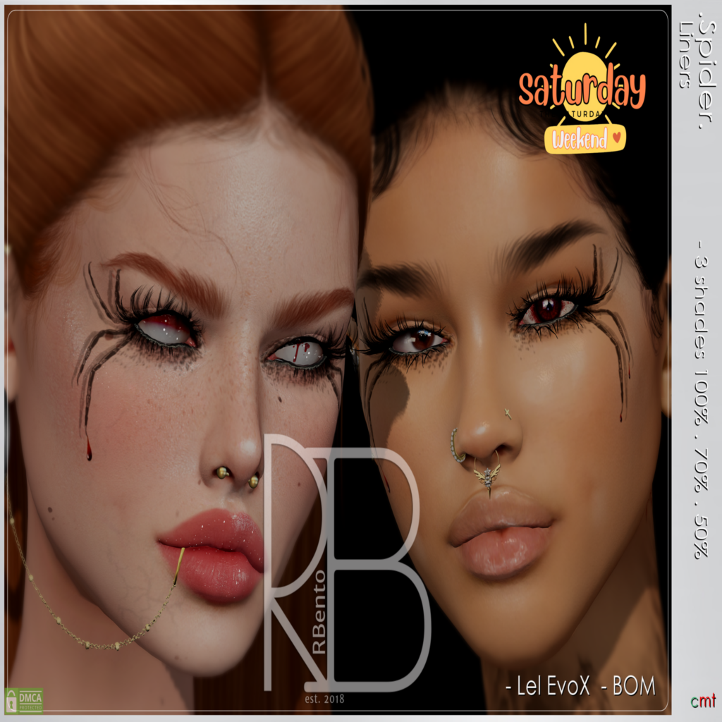Spider Eyeliner - EvoX	&lt;a href=&quot;http://maps.secondlife.com/secondlife/Lost%20Inhibitions/192/192/22&quot; target=&quot;_blank&quot;&gt;Teleport&lt;/a&gt;