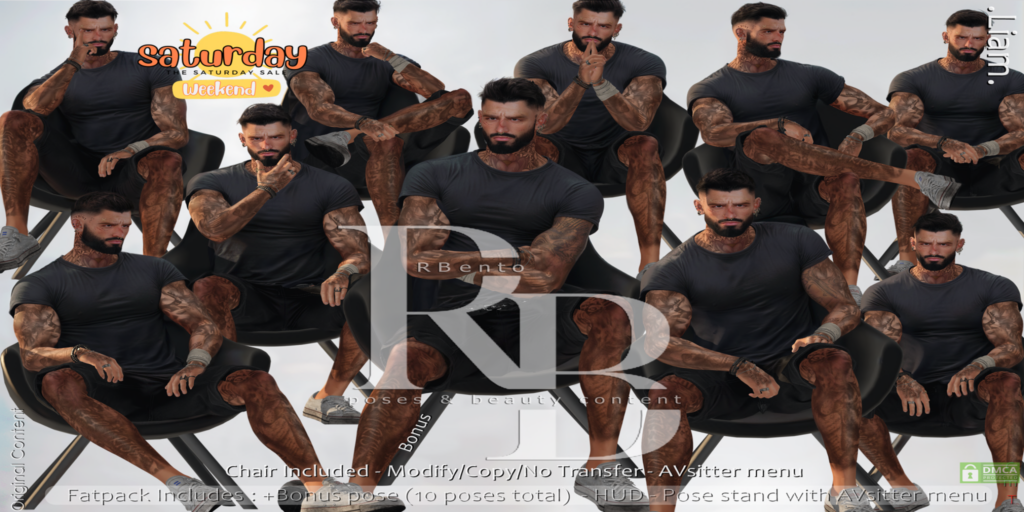 Liam Poses	&lt;a href=&quot;http://maps.secondlife.com/secondlife/Lost%20Inhibitions/192/192/22&quot; target=&quot;_blank&quot;&gt;Teleport&lt;/a&gt;
