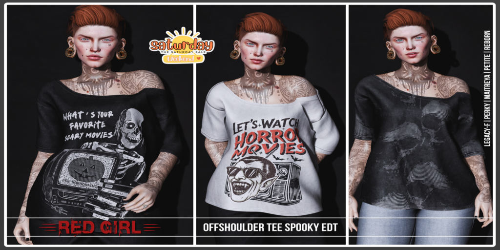 Spooky Edit Offshoulder Tee  - Legacy/Maitreya/Reborn/+mods	&lt;a href=&quot;https://maps.secondlife.com/secondlife/Midgard/195/62/22&quot; target=&quot;_blank&quot;&gt;Teleport&lt;/a&gt;