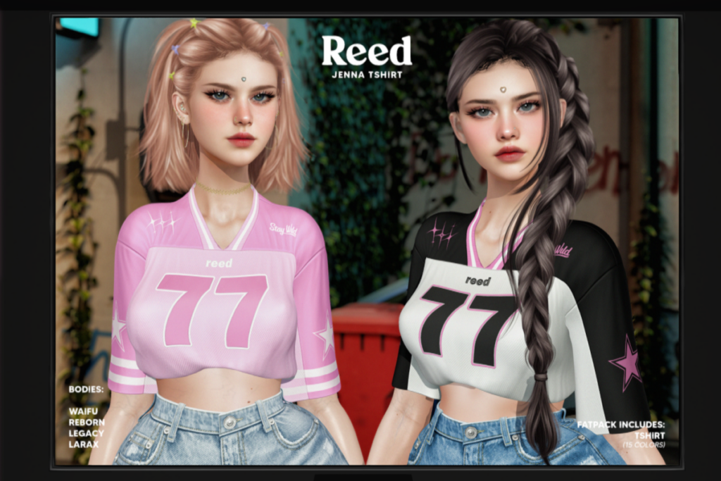 Jenna T-Shirt - Legacy/MaitreyaX/Reborn/+mods, L$279 each/L$1199 FP
