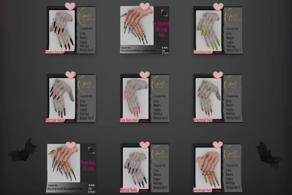 Various Nail Sets - See Ad For Fits, L$99 each