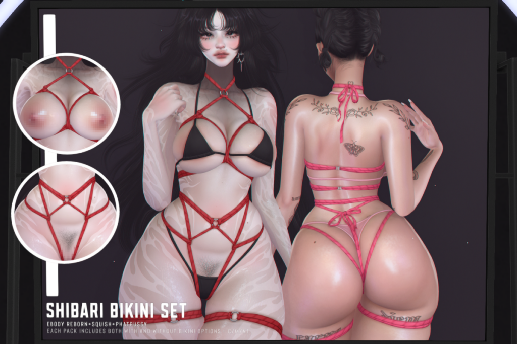 Shibari Bikini Set - Reborn/+mods, L$350 each/L$1750 FP