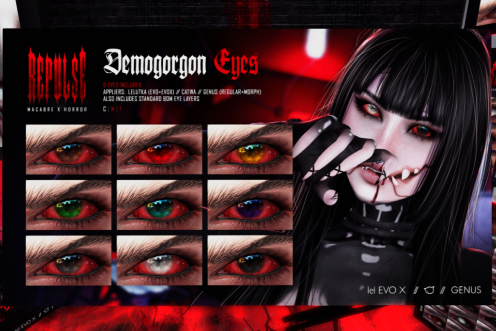 Demogorgon Eyes - BOM/Catwa/Evo/EvoX/Genus, L$299