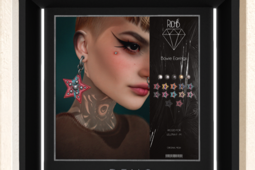 Bowie Earrings - Evo M+F, L$350