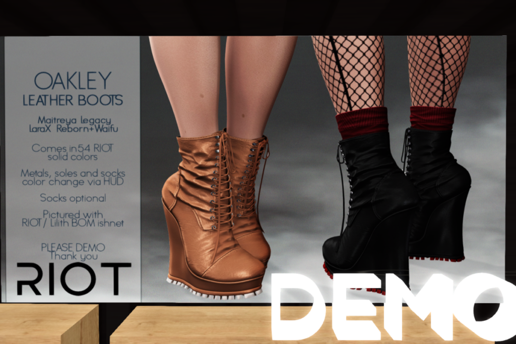 Oakley Leather Boots - Legacy/Maitreya/Reborn/+mods, L$1299 FP | Oakley MegaPack, L$3299