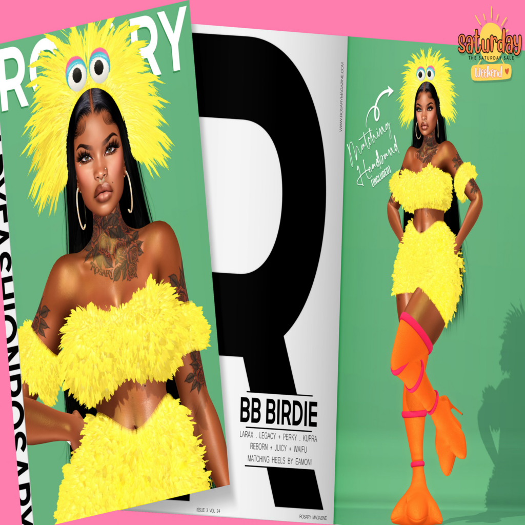 BB Birdie Outfit - Inithium/Legacy/MaitreyaX/Reborn/+mods	&lt;a href=&quot;http://maps.secondlife.com/secondlife/Rosary/135/134/21&quot; target=&quot;_blank&quot;&gt;Teleport&lt;/a&gt;