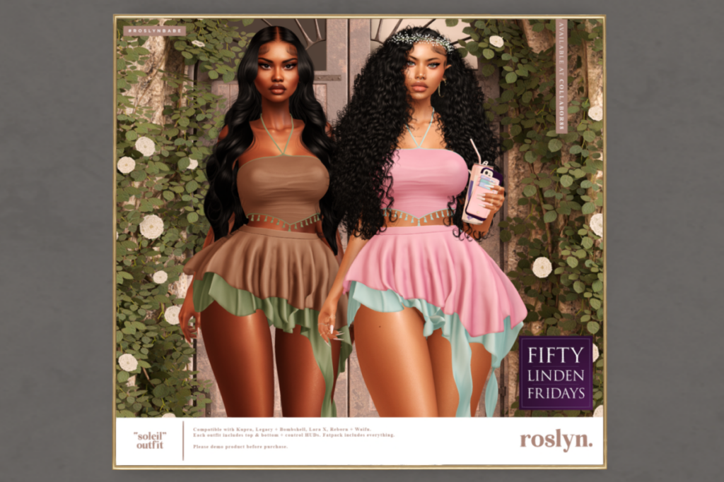 Soleil Outfit - Inithium/Legacy/Maitreya/Reborn/+mods	&lt;a href=&quot;http://maps.secondlife.com/secondlife/Roslyn%20Rue/136/148/23&quot; target=&quot;_blank&quot;&gt;Teleport&lt;/a&gt;