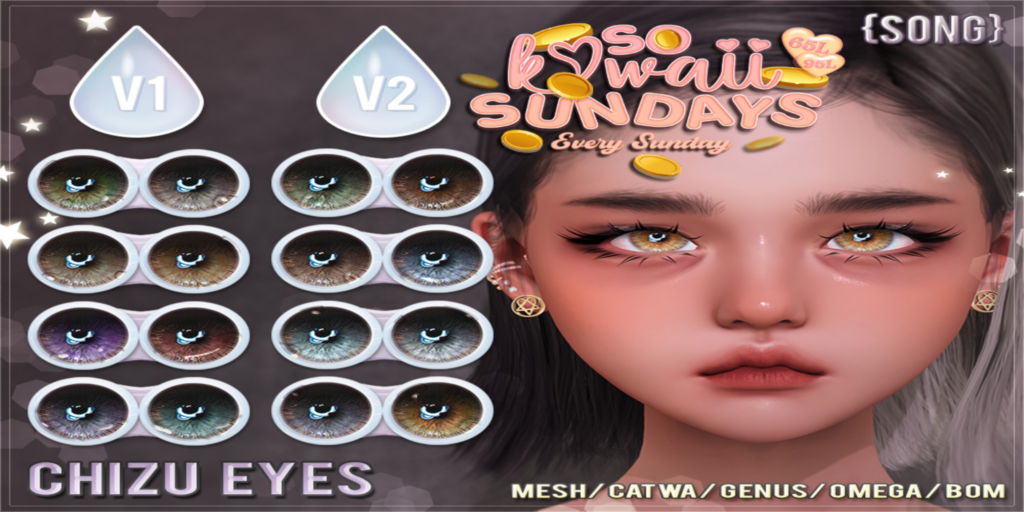 Chizu Eyes - BOM/Catwa/Genus/Mesh/Omega	&lt;a href=&quot;https://maps.secondlife.com/secondlife/Land%20Rentals/223/83/1064&quot; target=&quot;_blank&quot;&gt;Teleport&lt;/a&gt;