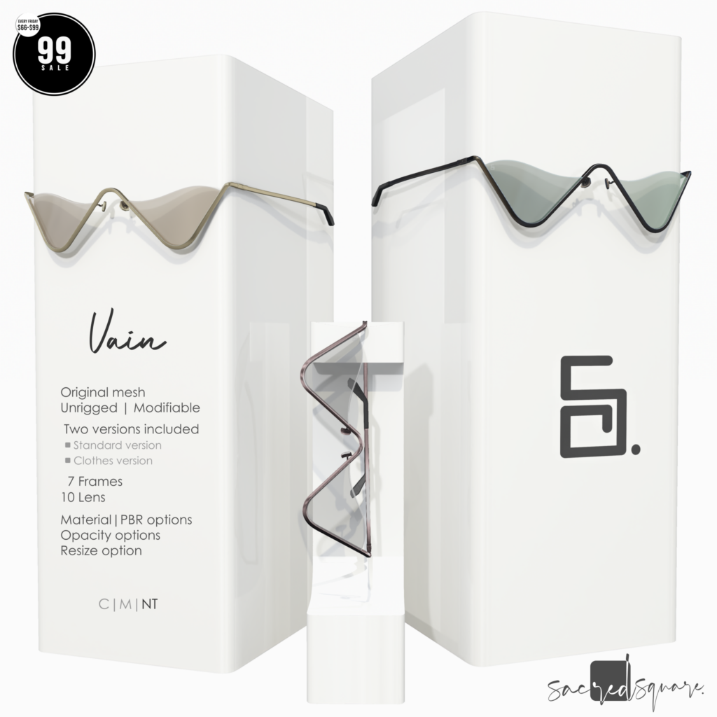 Vain Glasses	&lt;a href=&quot;http://maps.secondlife.com/secondlife/Renzio/15/8/22&quot; target=&quot;_blank&quot;&gt;Teleport&lt;/a&gt;