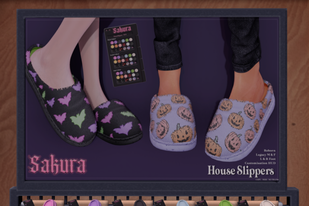House Slippers - Legacy F+M/Reborn, L$184 each/L$960 FP