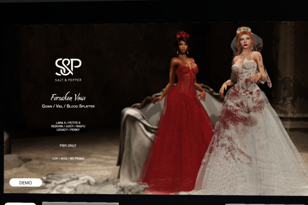 Forsaken Vows Dress - Legacy/MaitreyaX/Reborn/+mods, L$600 each/L$2500 FP | Forsaken Vows Veil, L$400