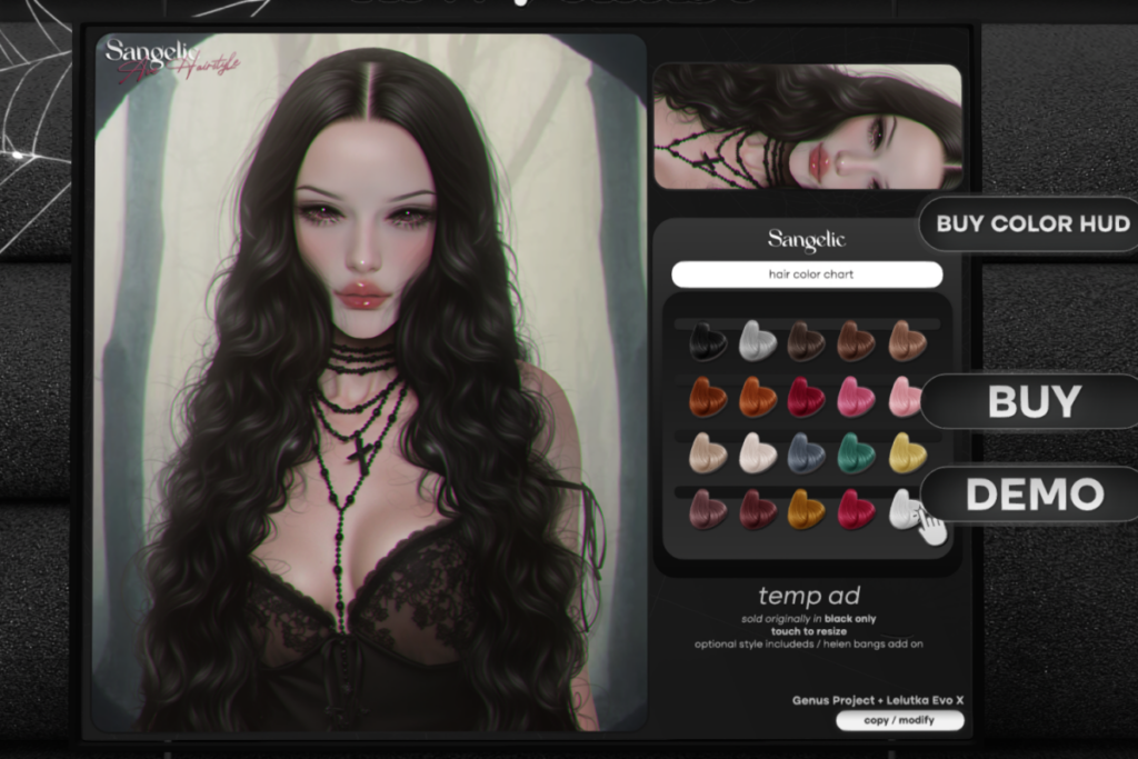 Ave Hair, L$159-L$399 each