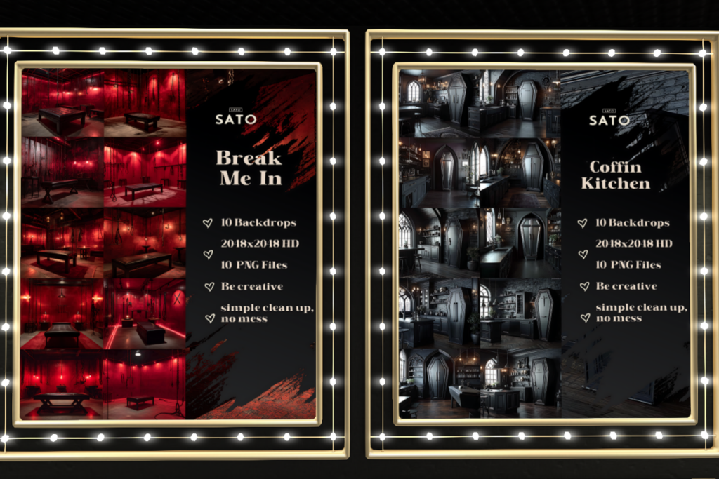 Break Me In and Coffin Kitchen Backdrops, L$180 each
