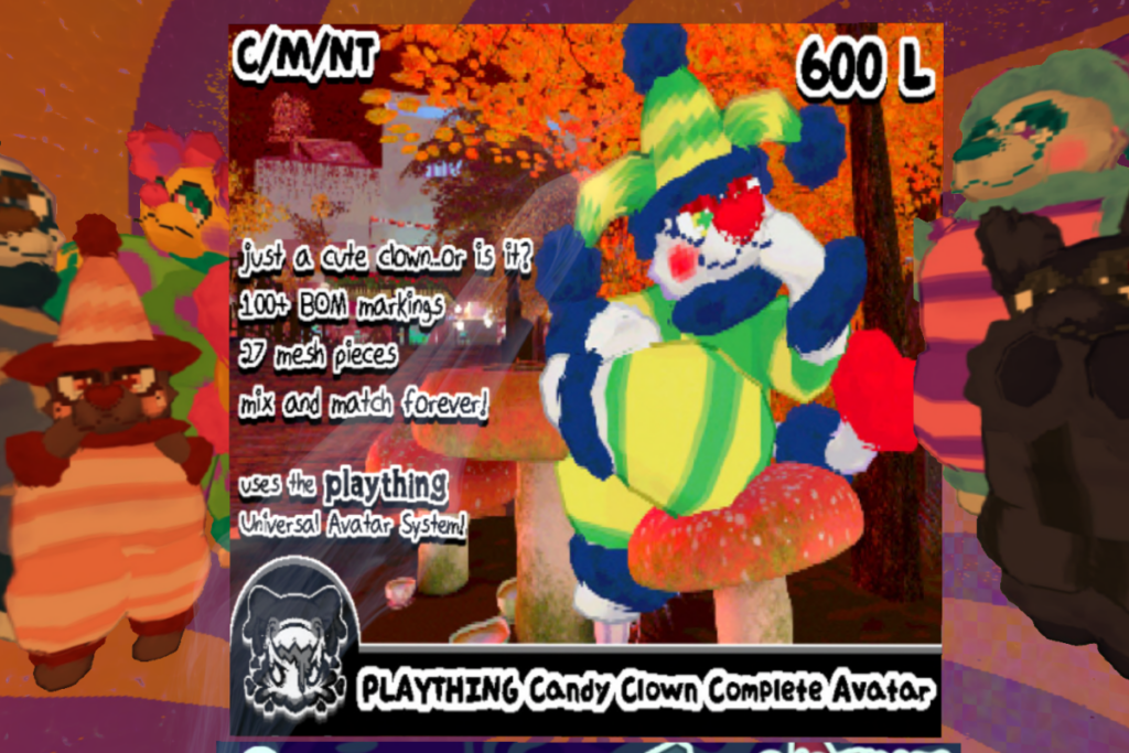 Plaything Candy Clown Avatar, L$600