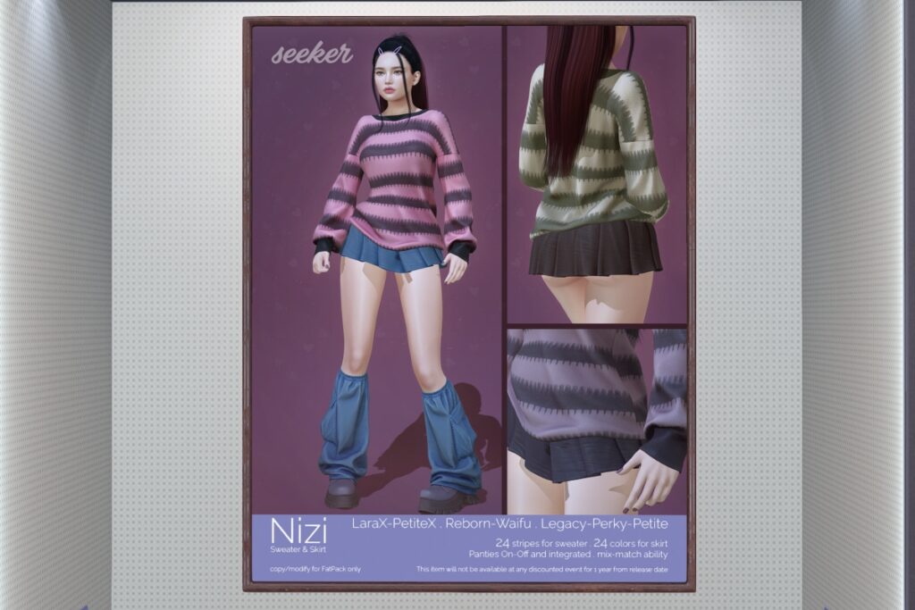 Niz Outfit - Legacy/MaitreyaX/Reborn/+mods, L$369 each Body Pack/L$1299 FP