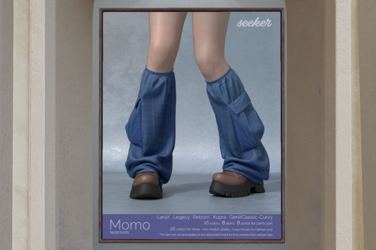 Momo KPop Boots - GenX/Inithium/Legacy/MaitreyaX/Reborn, L$349 each/L$1299 FP