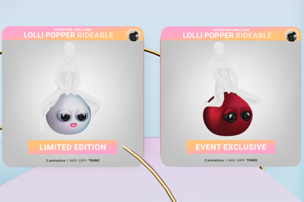Lolli Popper Rideable Limited Edition, L$188 | Lolli Popper Rideable Event Exclusive, L$188