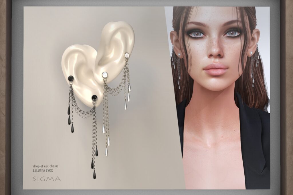Droplet Ear Chains - EvoX, L$320 FP