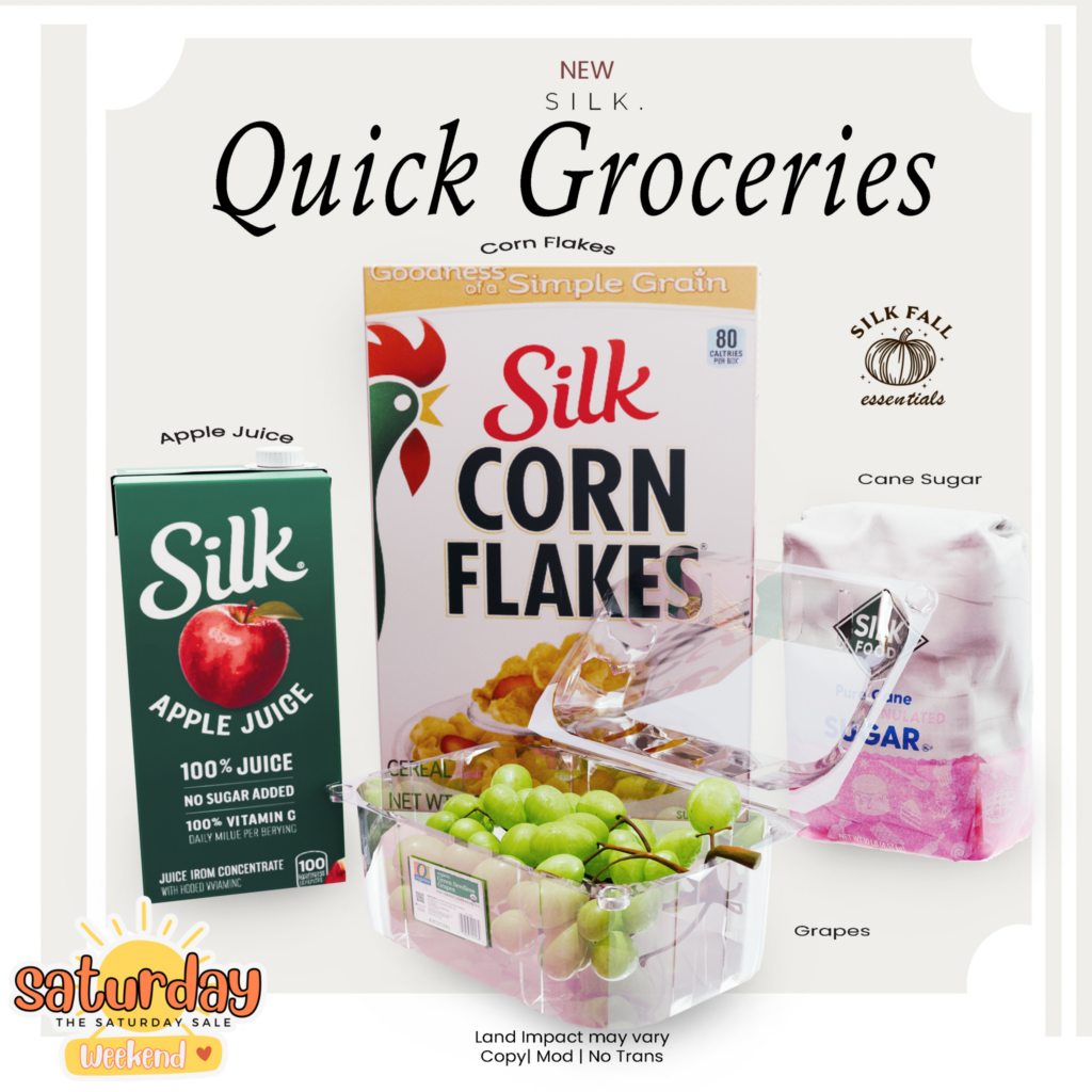 Quick Groceries Decor	&lt;a href=&quot;http://maps.secondlife.com/secondlife/East%20Coast/222/194/2103&quot; target=&quot;_blank&quot;&gt;Teleport&lt;/a&gt;